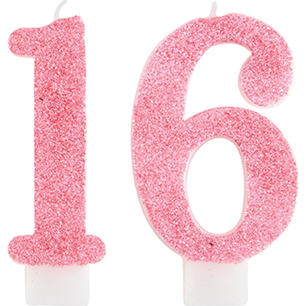 Blush Sweet 16 Birthday Glitter Number Candles, 1 Count