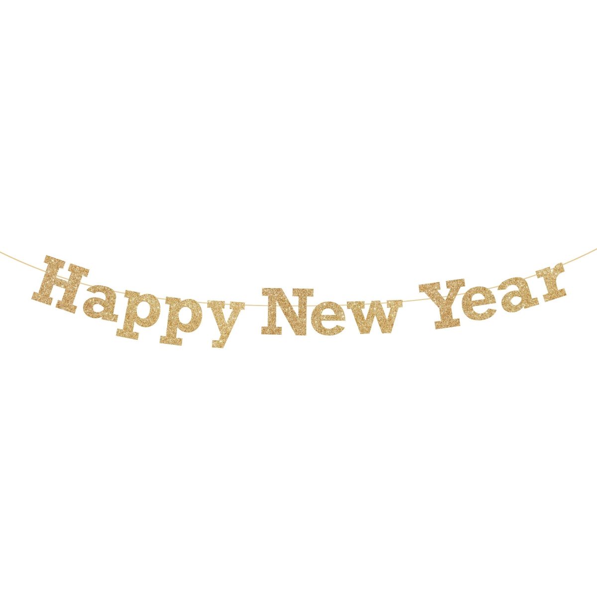 Gold "Happy New Year" Diamond Banner, 94.5 Inches, 1 Count