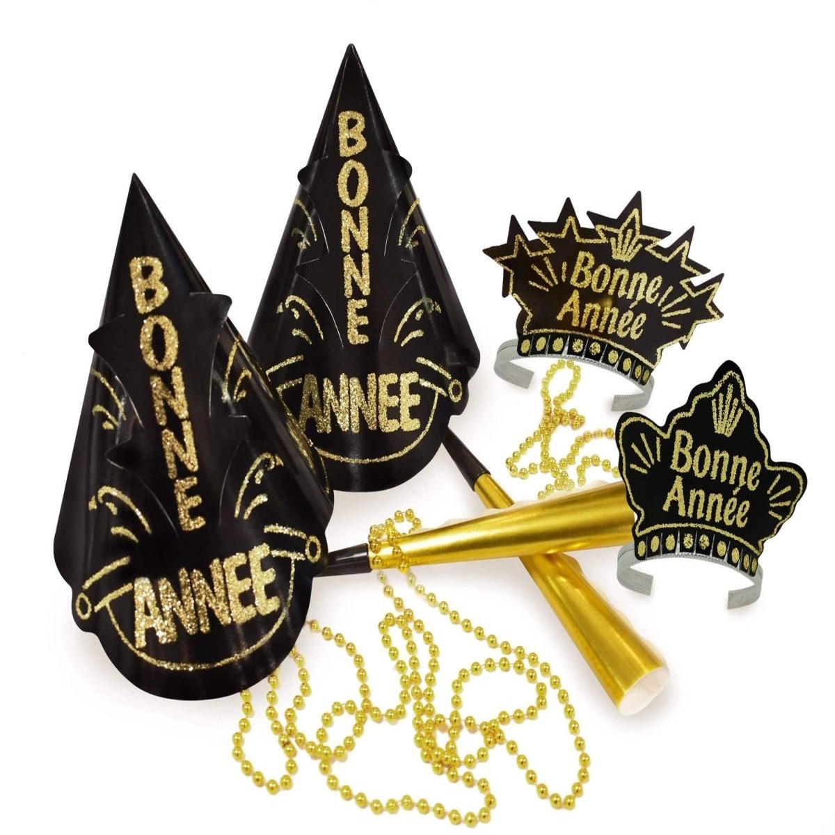 "Bonne Anne" Twilight New Year French Party Kit for 50 people, 125 Count
