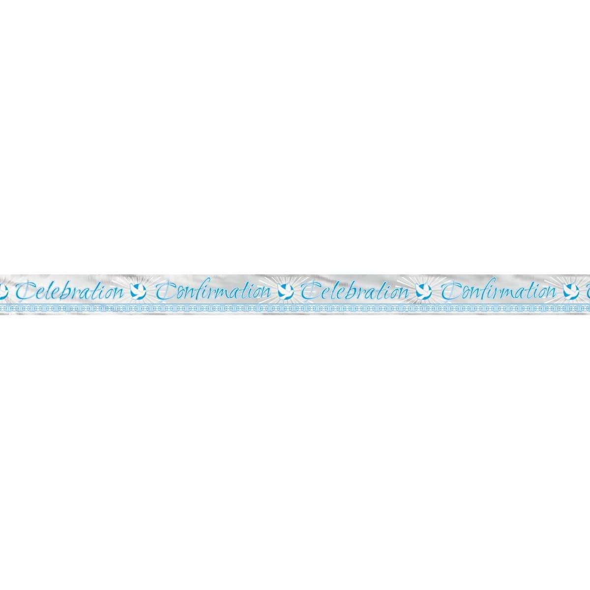 Blue Radiant Cross - Confirmation Foil Banner 12 Ft