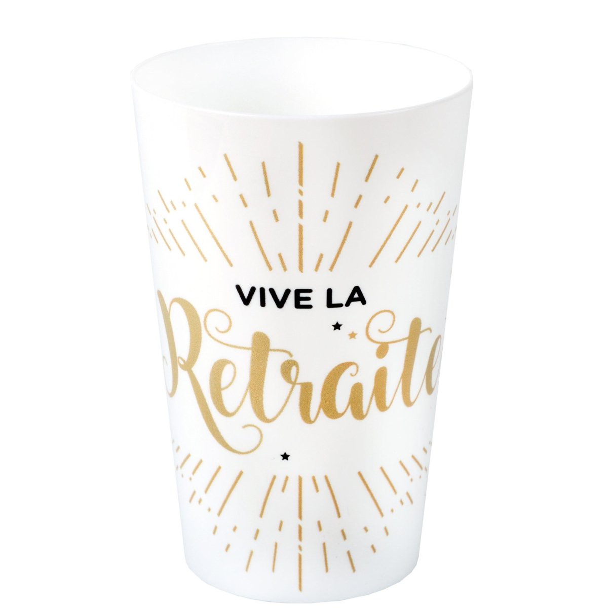 'Vive la Retraite' Plastic Cup, 1 Count