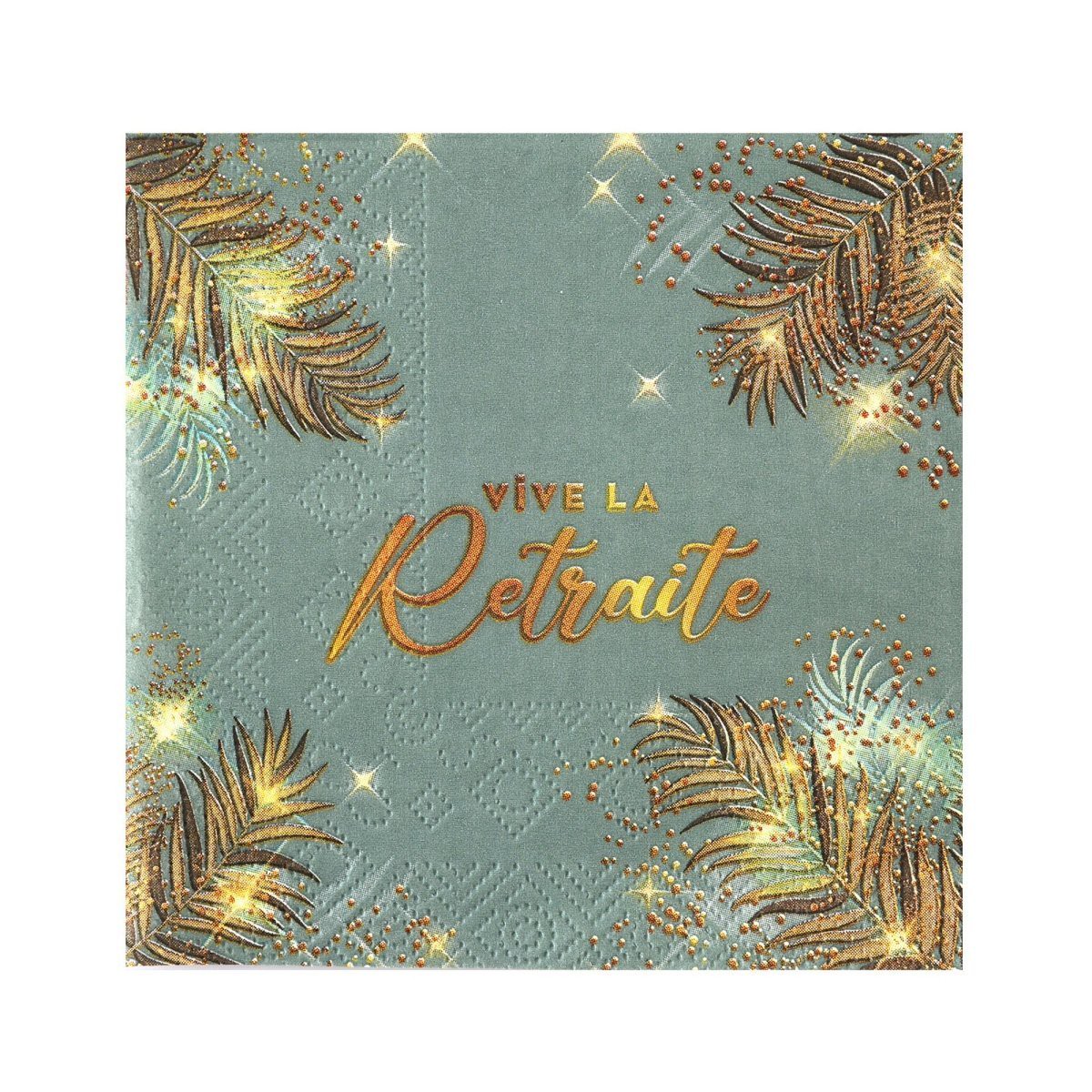 'Retraite Dore Cladon' Small Beverage Napkins, 12 Count