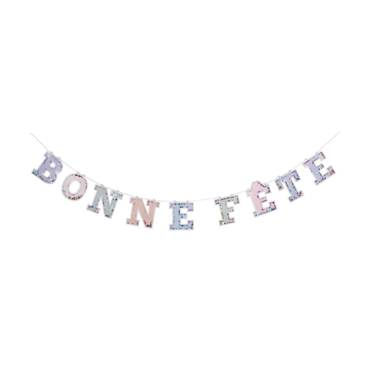 ‘Bonne Fte’ Large Confetti Banner, 5.5 x 78.5 Inches, 1 Count