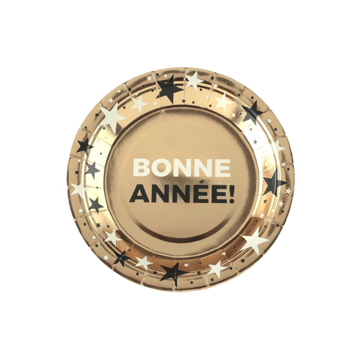 "Bonne Anne" Champagne Small Dessert Paper Plates, 7 Inches, 10 Count