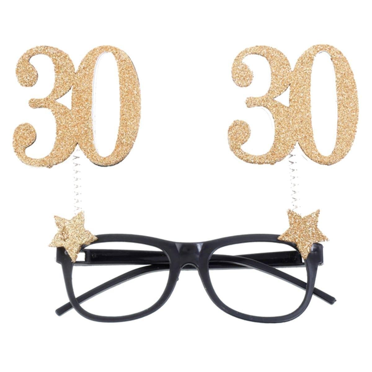 30th Glitter Glasses